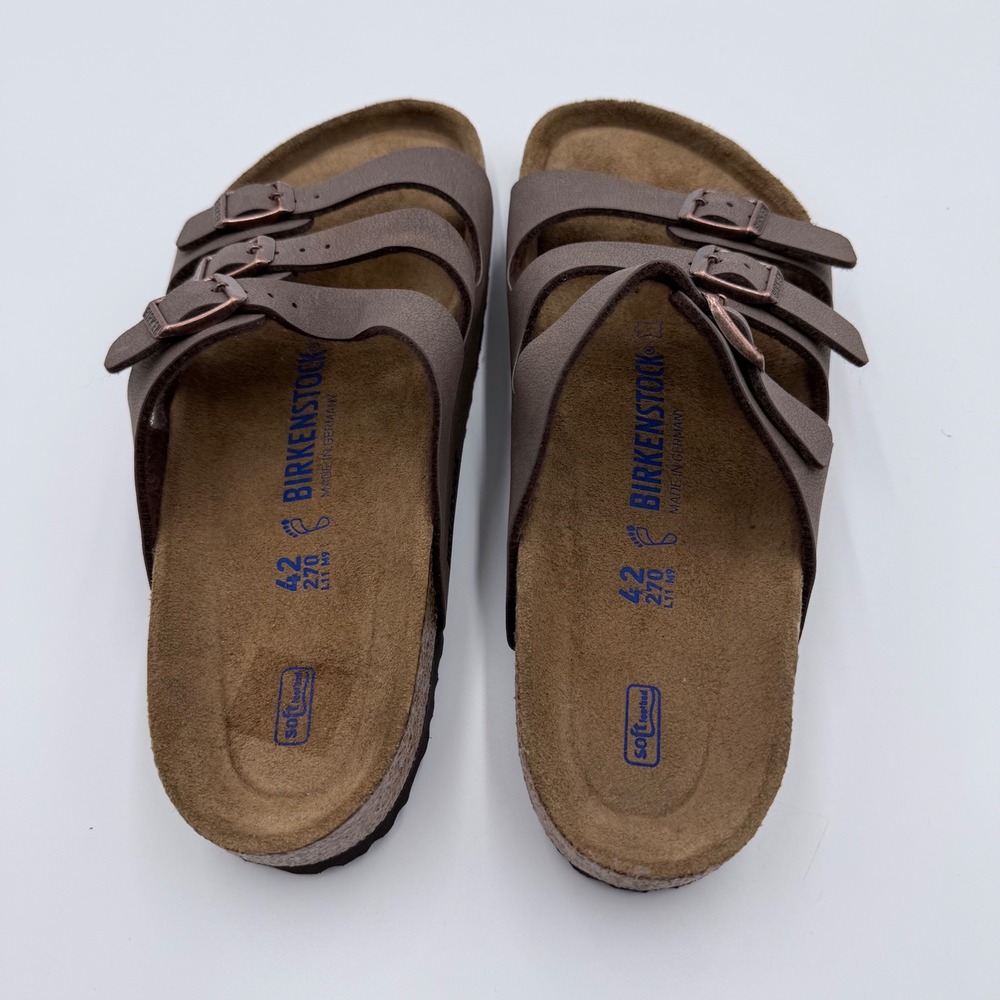Birkenstock Florida Soft Footbed Mocha Birkibuc Sandals 42 L11 M9 - Picture 2 of 8